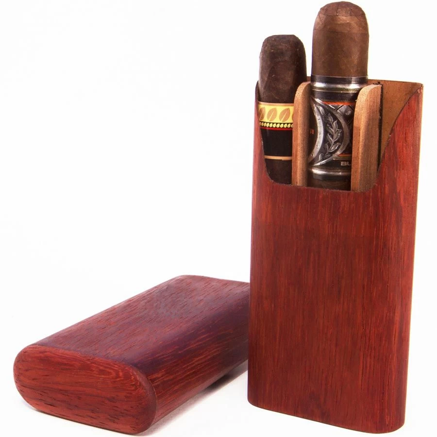BrizardExotic Wood Padauk Cigar Case - Made In USA