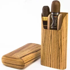 BrizardExotic Zebrawood Cigar Case - Made In USA