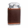 Brizard & Co. Gatsby Full Grain Brown And Orange Leather Triple Torch Flame Table Lighter
