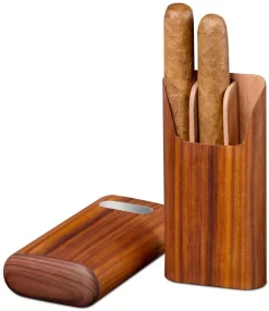 BrizardRosewood Cigar Case With Free Engraving - Made In USA