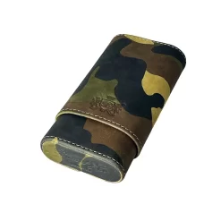 Brizard & Co Showband 3 Cigar Case - Camo Nubuck