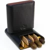 BrizardShowband Sunrise Black And Rosewood 5 Cigar Case - Made In USA
