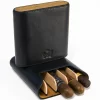 BrizardShowband Sunrise Black And Zebrawood 5 Cigar Case - Made In USA