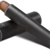 BrizardSunrise Black Leather And Rosewood Single Cigar Tube - Made In USA