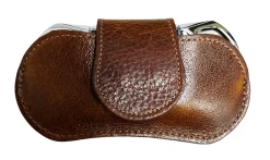 Brizard & Co. V Cutter With Pouch - Antique Saddle