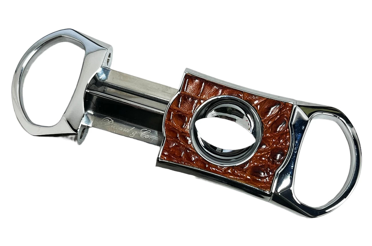 Brizard & Co. V Cutter With Pouch - Caiman Cognac And Coffee - Image 2