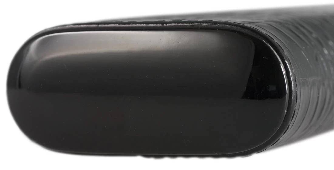 Brizard Croco Pattern Black Leather & Ebony Cigar Case - Made In USA - Image 4