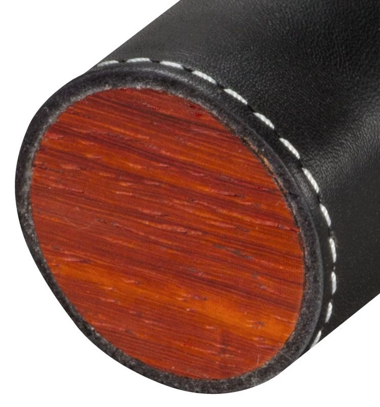 BrizardSunrise Black Leather And Padauk Single Cigar Tube - Made In USA - Image 2