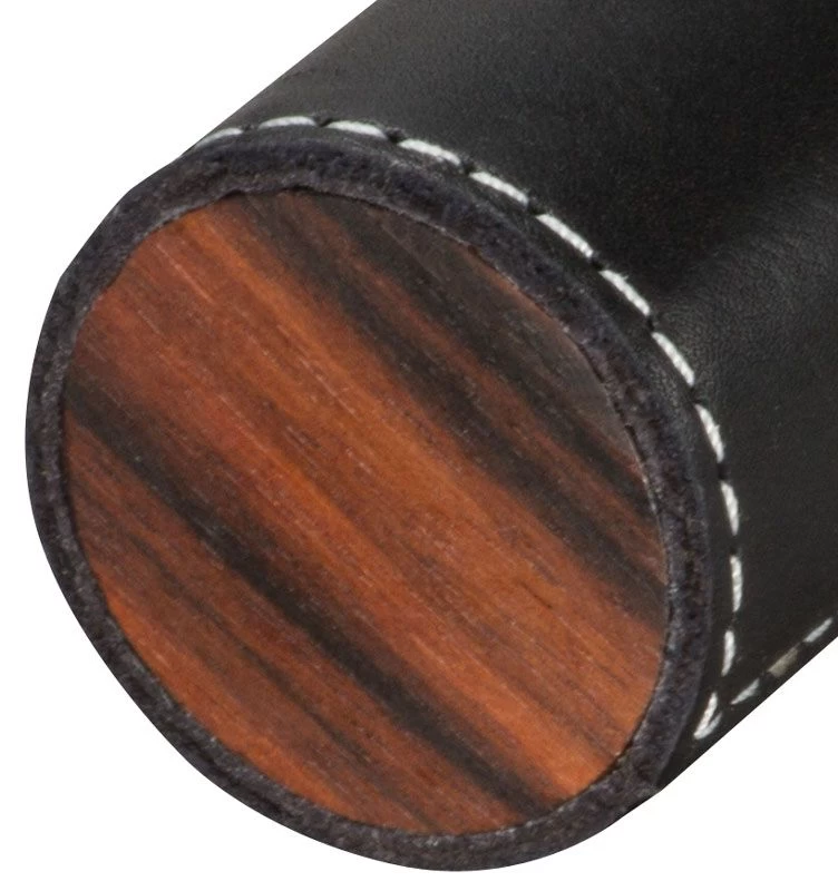 BrizardSunrise Black Leather And Rosewood Single Cigar Tube - Made In USA - Image 2
