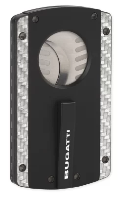 Bugatti Carbon Fiber Cigar Cutter - Black & Silver