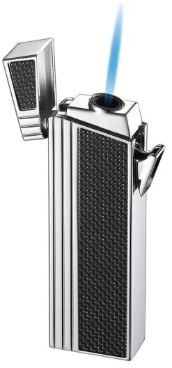 Caseti Chrome Double Designed Compact Torch Flame Lighter
