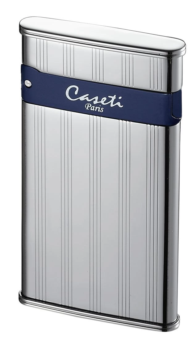 Caseti Flaco Ultra-thin Silver Vertical Line Single Torch Flame Cigar Lighter - Image 3