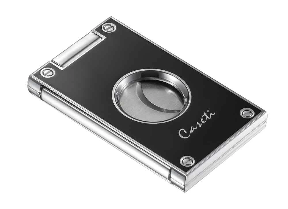 Caseti Kukri Double Guillotine Cigar Cutter - Black Lacquer