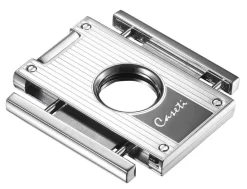 Caseti Kukri Double Guillotine Cigar Cutter - Chrome & Black Lacquer