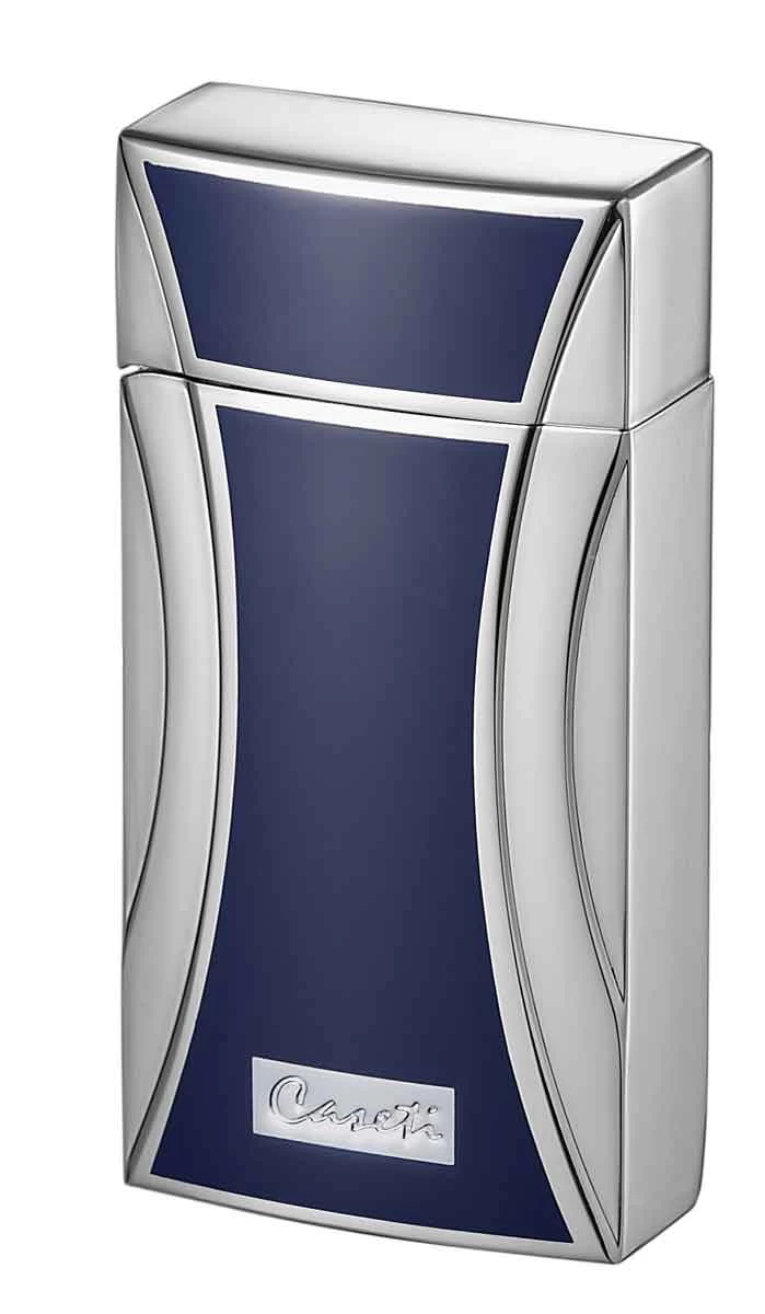 Caseti Naxos Single Jet Flame Cigar Lighter - Blue Lacquer & Chrome - Image 2
