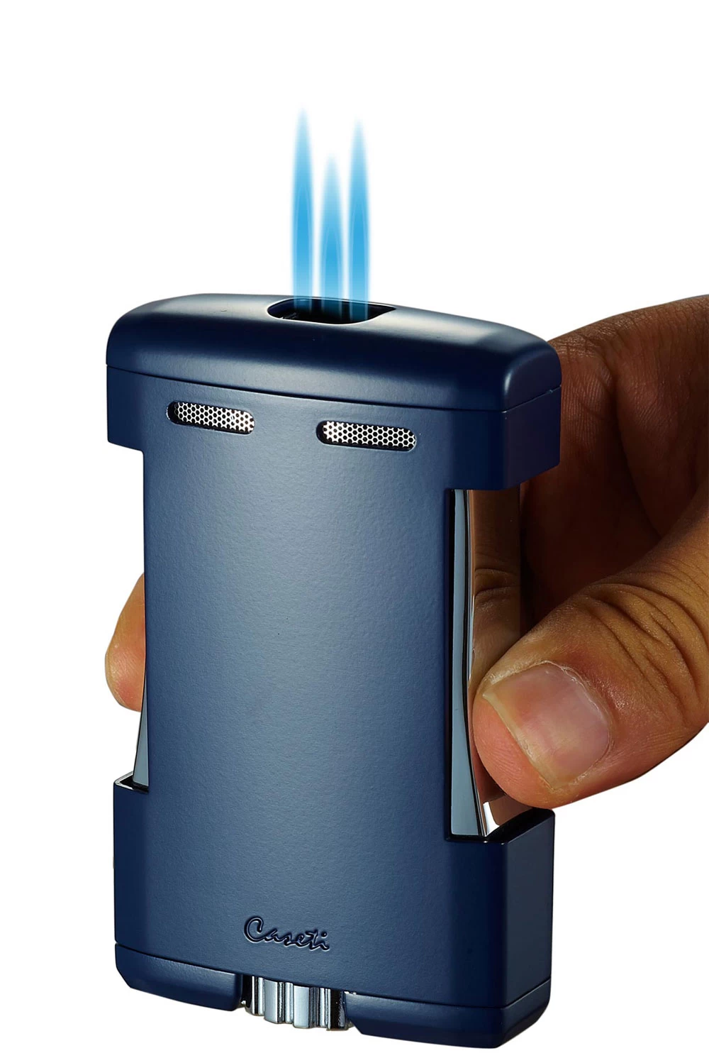 Caseti Sparta Triple Jet Flame Cigar Table Lighter - Blue Matte - Image 2