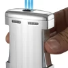 Caseti Sparta Triple Jet Flame Cigar Table Lighter - Chrome Lines