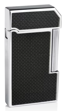 Caseti Windsor Traditional Flame Flint Lighter - Black Carbon Fiber
