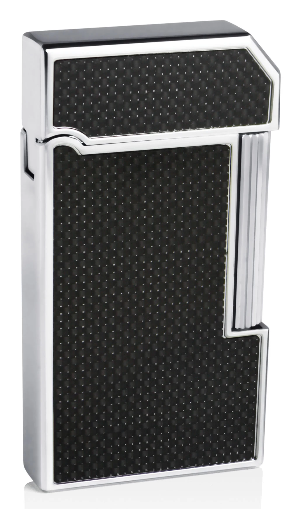 Caseti Windsor Traditional Flame Flint Lighter - Black Carbon Fiber