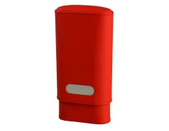 Brizard Racing Red Leather Cigar Case With Free Engraving - Made In USA