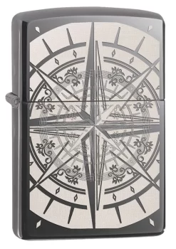 Compass Black Ice Windproof Zippo Lighter