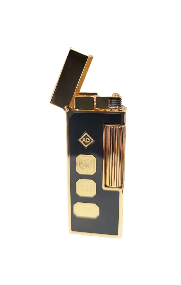 Dunhill Rollagas Black Laquer Hallmark Cigar Lighter