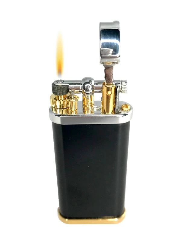 Dunhill Unique Black Lacquer With Gold Lighter - Image 3