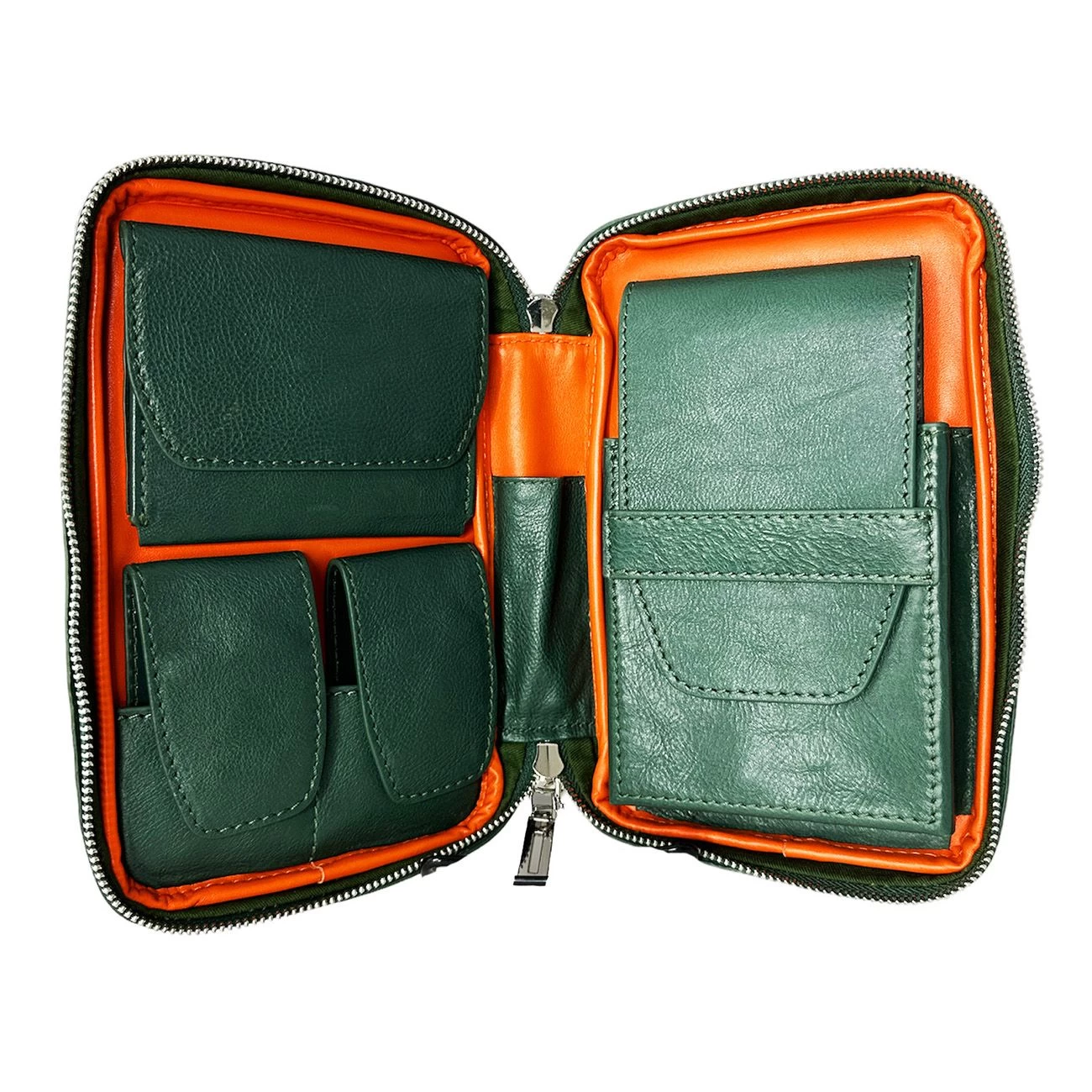 Visol Peter James Leather Green Travel Cigar Case - Image 2