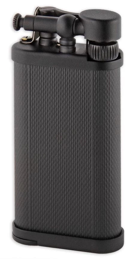 IM Corona Old Boy Black Matte Engine Turned Pipe Lighter