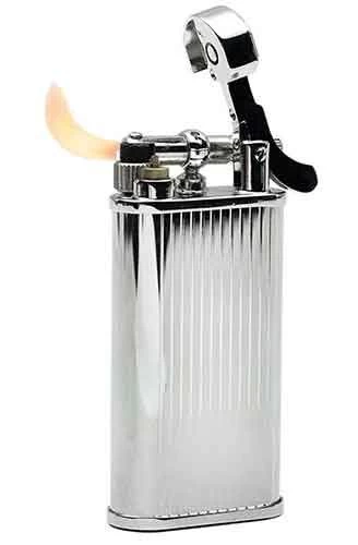 Kiribi Kabuto Mizo Silver Flint Pipe Lighter - Image 2
