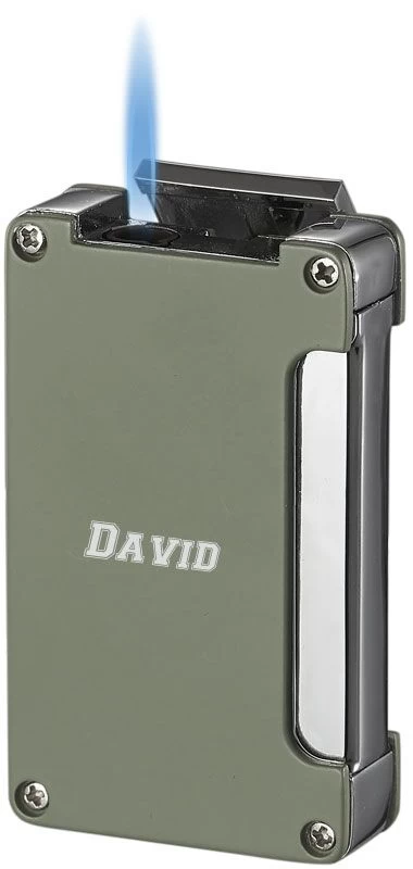 Personalized Visol Zidane Green Matte Cigar Lighter With Built-in Cigar Punch - Image 2