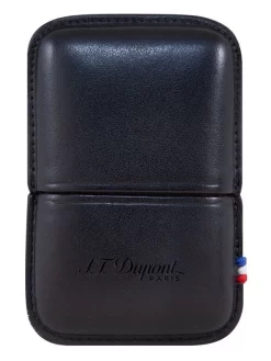 S.T. Dupont Contraste Black Leather Ligne 2 Cigar Lighter Case