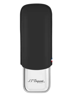 S.T. Dupont S. T. Dupont Victory Black And Chrome Double Cigar Tube
