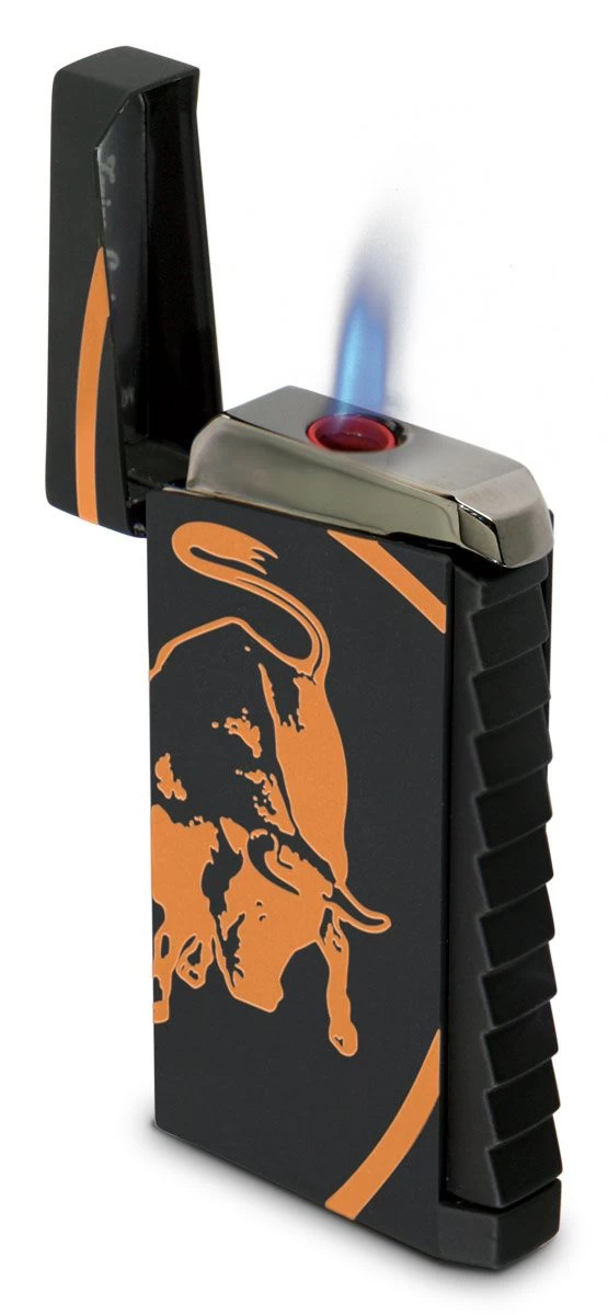 Tonino Lamborghini Tonino Lamborghin Il Toro Black Rubberized Finish Lighter - Orange Bull