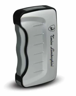 Tonino Lamborghini Eridanus Butane Refillable Cigar Lighter - Silver With Black Rim