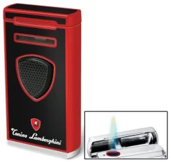 Tonino Lamborghini Pergusa Black And Red Torch Flame Lighter