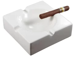 Visol White Ceramic Patio Cigar Ashtray
