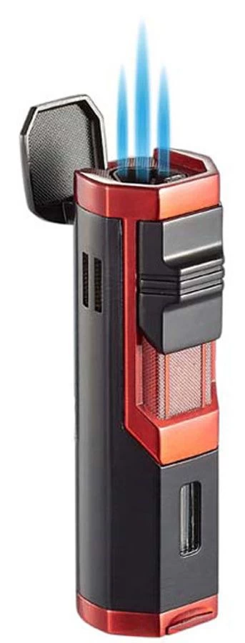 Visol Andes Triple Torch Cigar Lighter - Red And Black - Image 3
