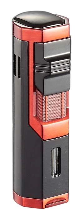 Visol Andes Triple Torch Cigar Lighter - Red And Black