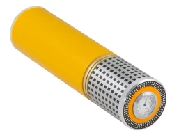 Visol Bayard Aluminum Yellow Travel Cigar Case - Holds 3 Cigars