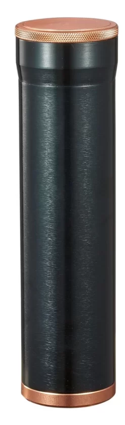 Visol Carlos Jr Travel Cigar Case - Black And Copper - Holds 3 Cigars