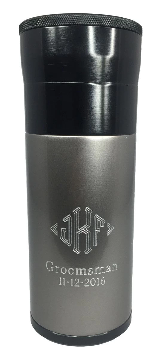 Visol Carlos Travel Cigar Case - Black And Gunmetal - Holds 7 Cigars - Image 4