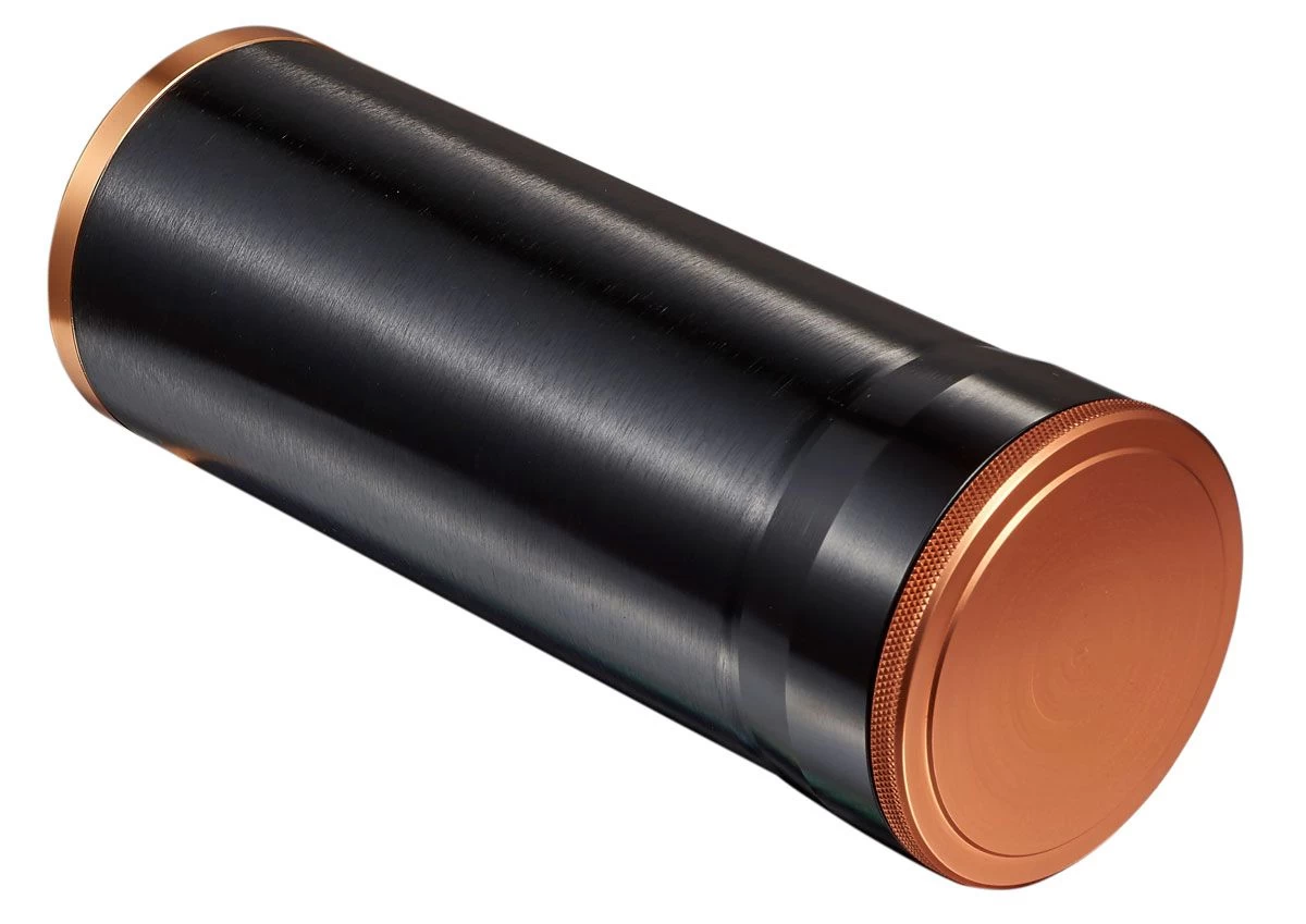 Visol Carlos Travel Cigar Case- Black With Copper - Holds 7 Cigars