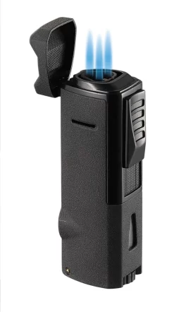 Visol Colonel Triple Flame Torch Lighter - Black Crackle