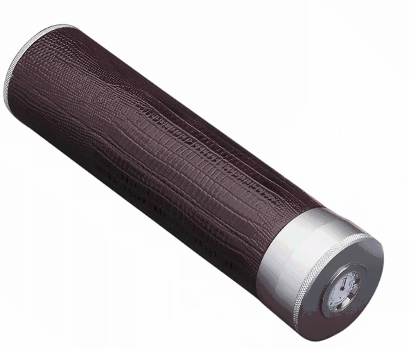Visol Comodo Dark Purple Lizard Leatherette Aluminum Cigar Case - Image 2