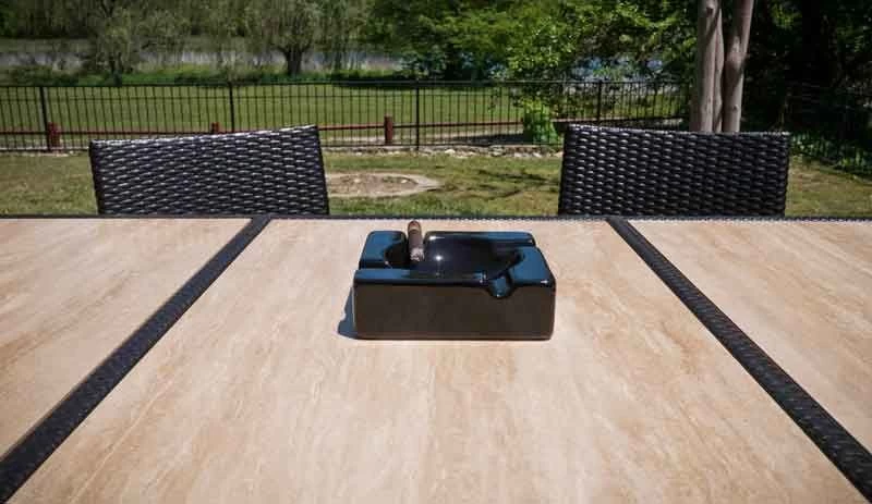 Visol Donovan Black Ceramic Cigar Ashtray For Patio Use - Image 2