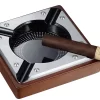 Visol Iris Metal And Wood Cigar Ashtray