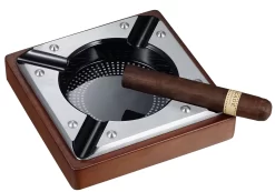 Visol Iris Metal And Wood Cigar Ashtray