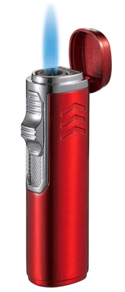 Visol Legion Single Torch Flame Cigar Lighter - Matte Red