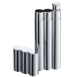 Visol Mastiff Stainless Steel Cigar Case & Flask - Free Engraving